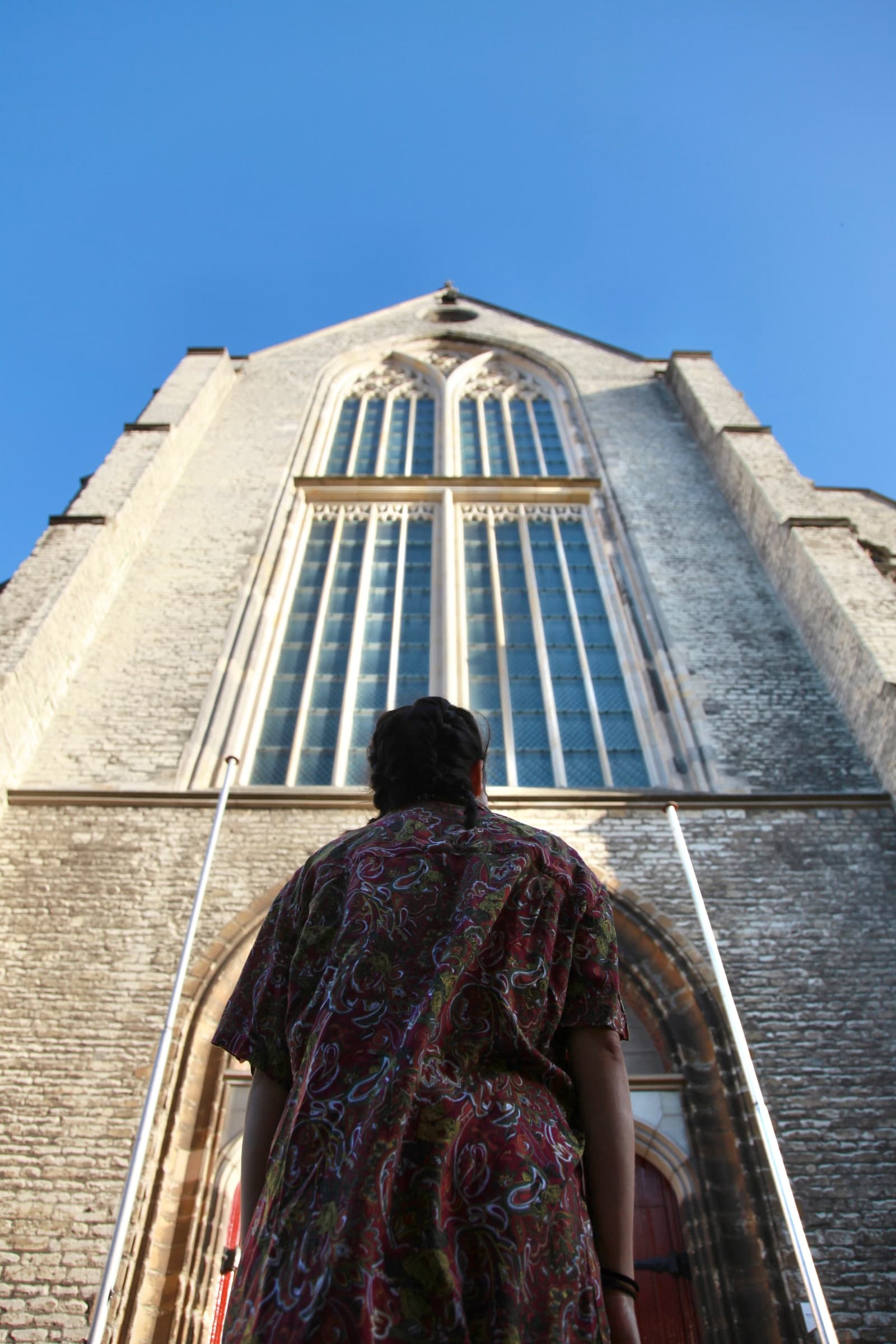 Hooglandse Kerk windows from below in Leiden