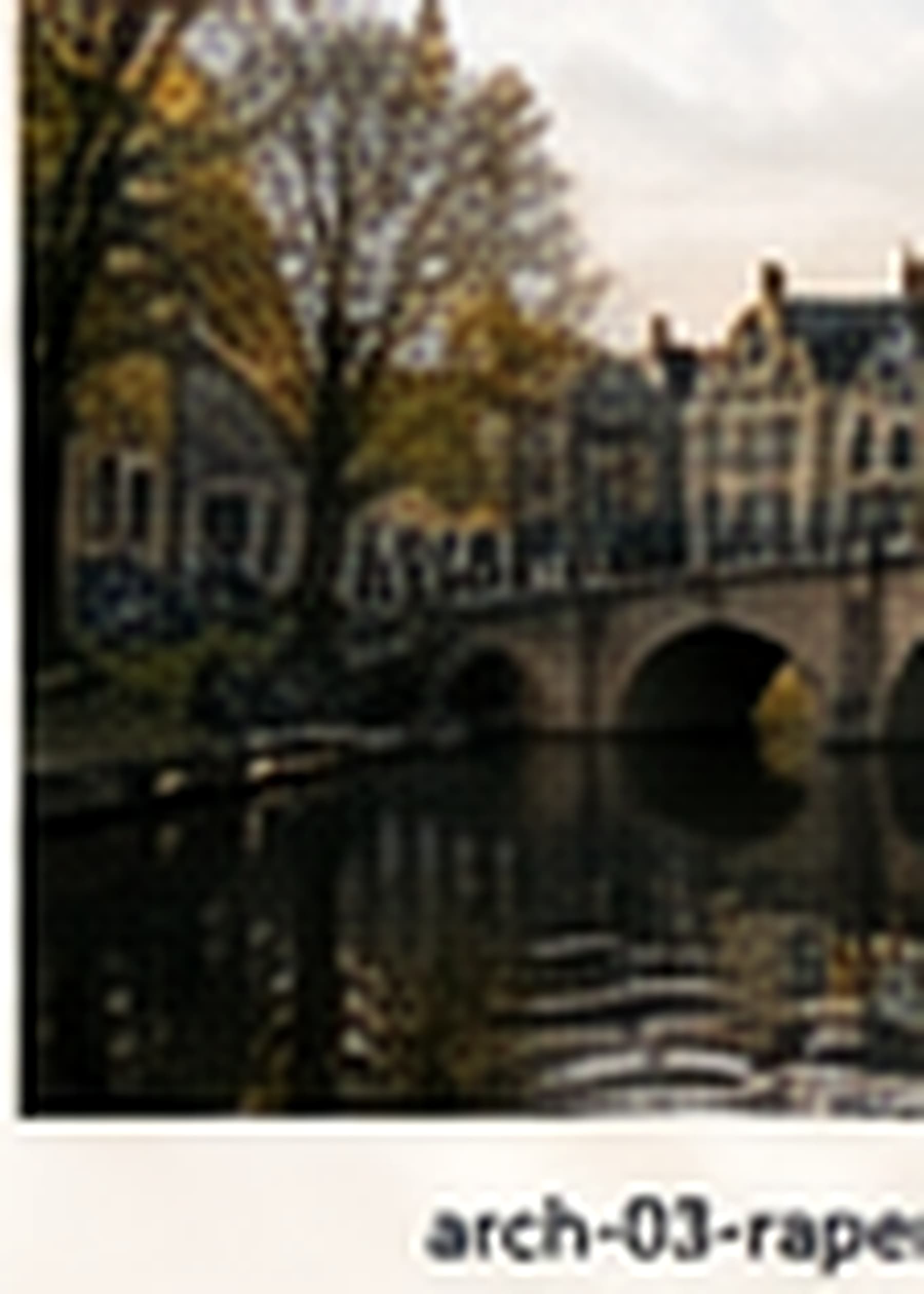 Rapenburg canal architecture in Leiden